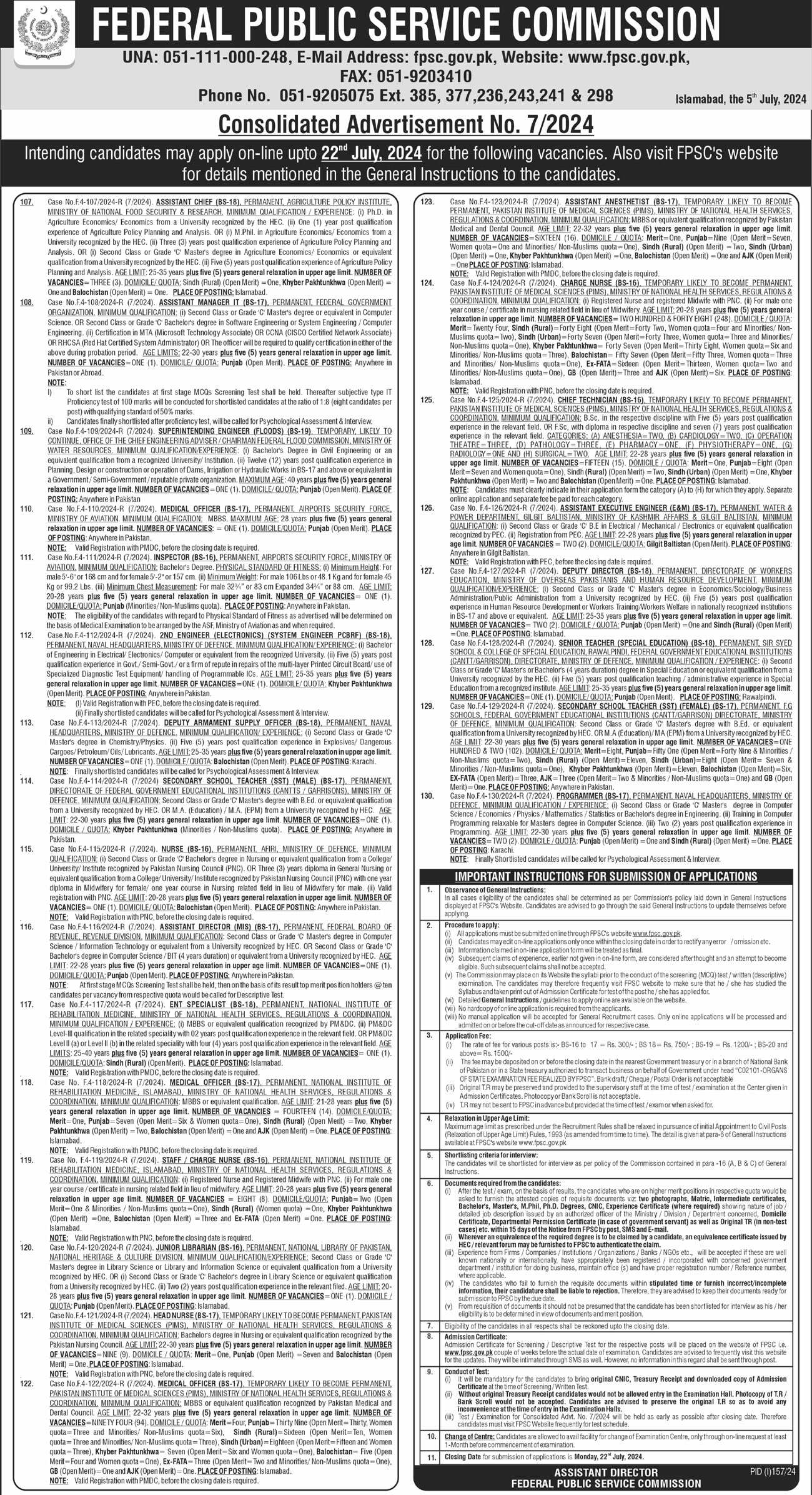 Federal Government Education Institution FGEI Jobs