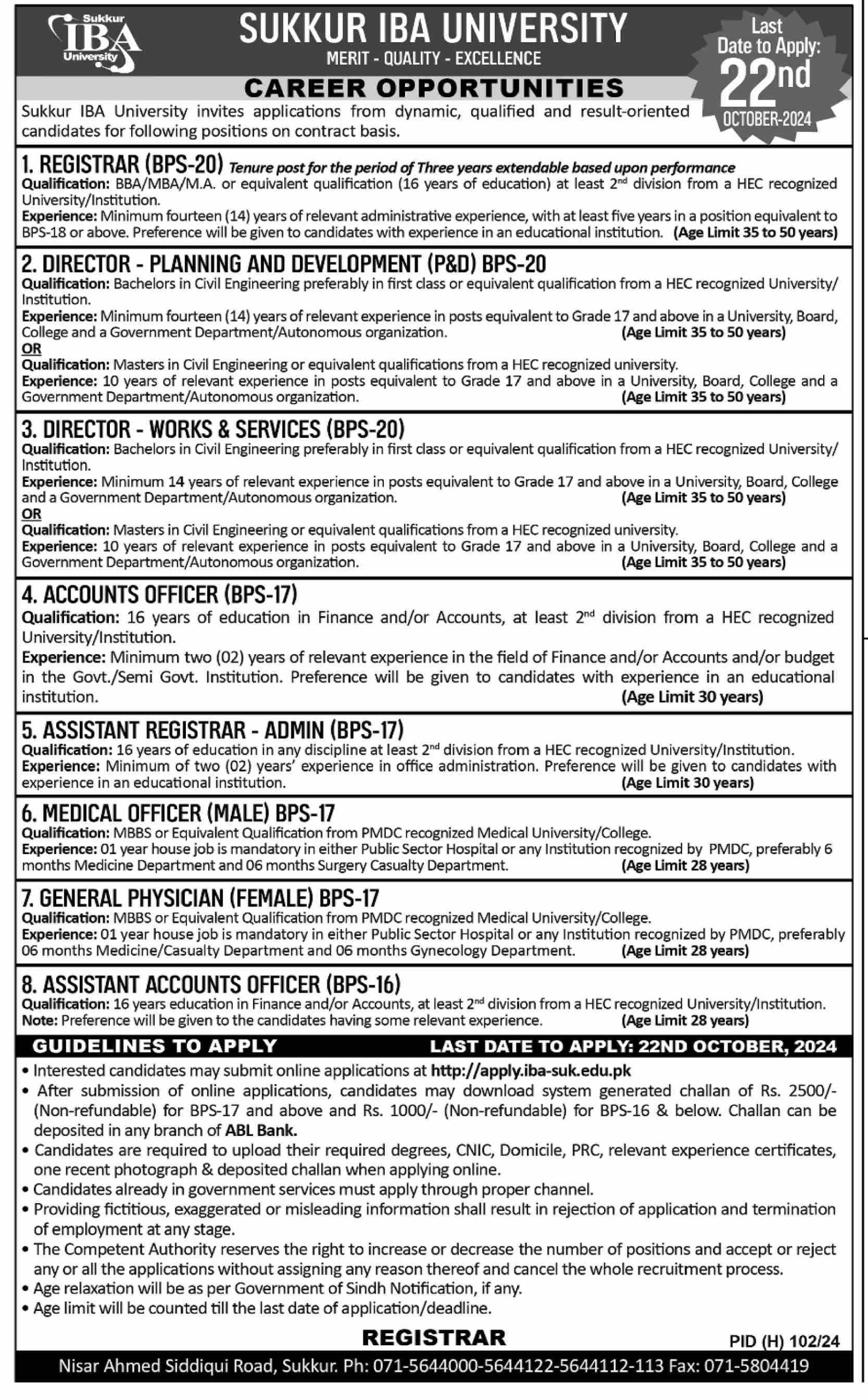 IBA Sukkur Jobs