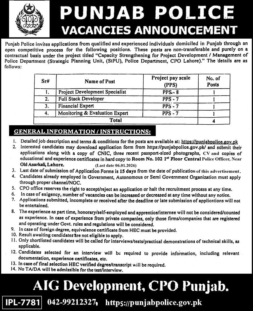 Punjab Police Jobs
