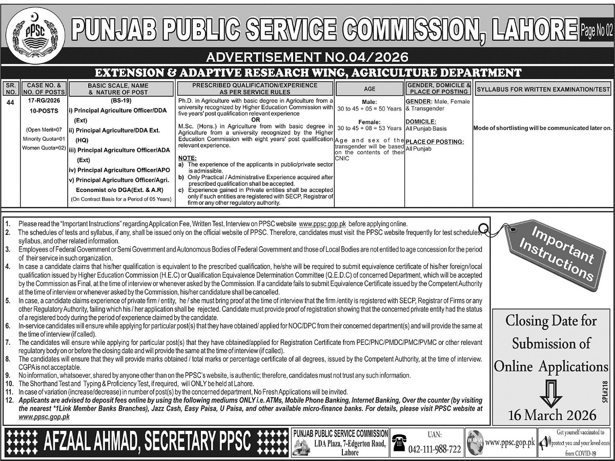 PPSC Upcoming Jobs